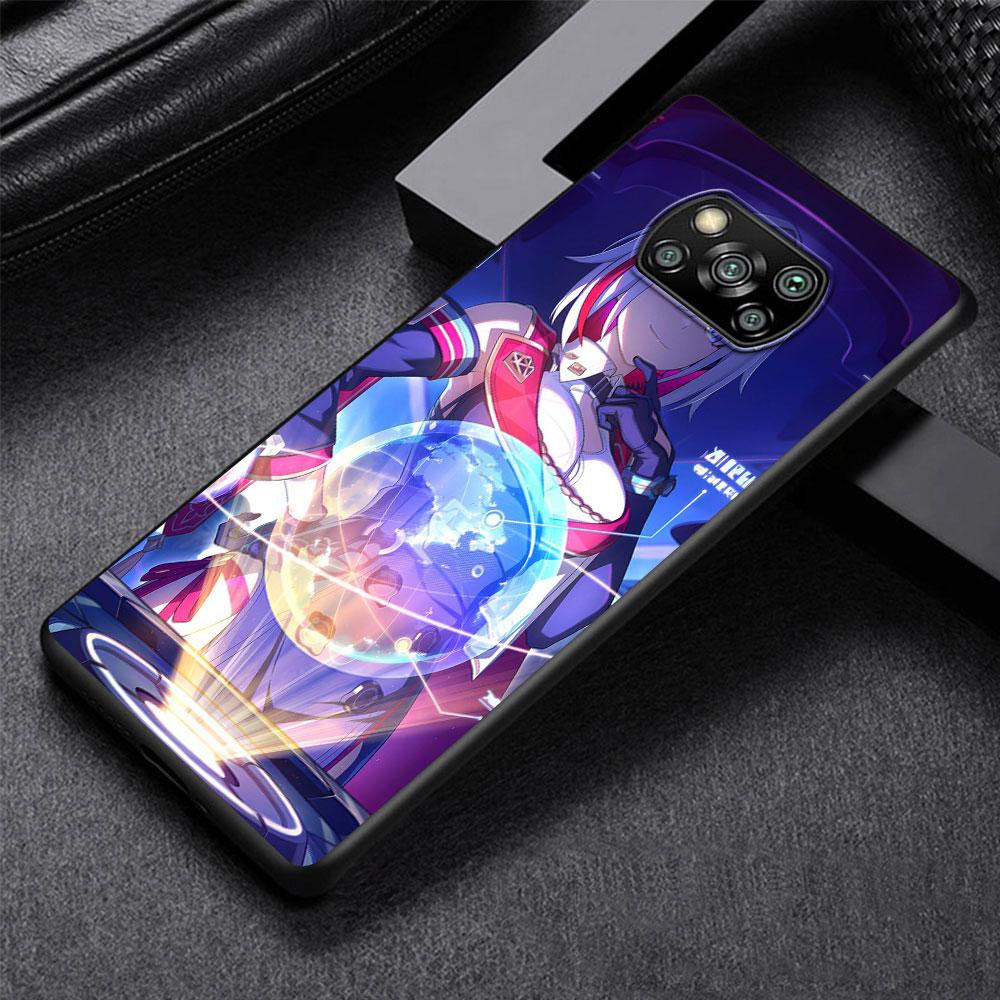 Симпатичный чехол Star Rail для Xiaomi Poco X3 NFC X5 F3 M5s M4 M3 M2 Pro, черный чехол из ТПУ для мобильного телефона, мягкий бампер