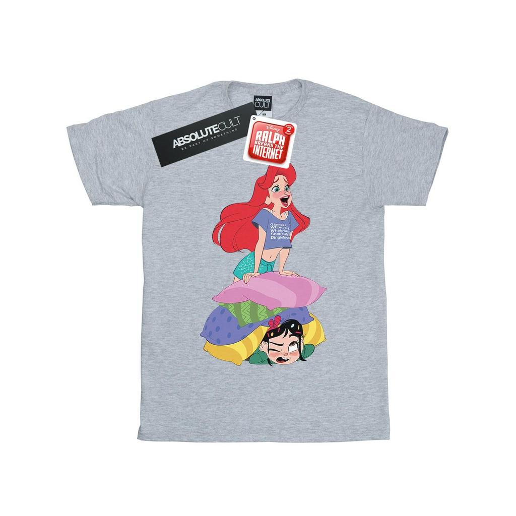 Disney Womens/Ladies Wreck It Ralph Ariel And Vanellope Cotton Boyfriend T-Shirt