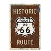 Винтажные металлические жестяные таблички, постеры Route 66, декоративная металлическая табличка, винтажный ретро-декор для гаража, стены бара или клуба.