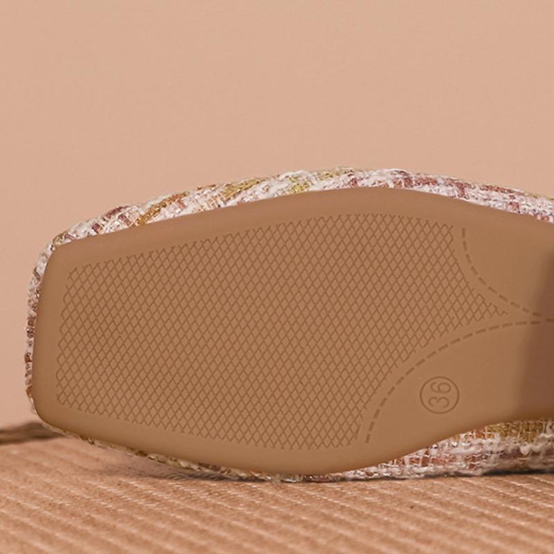 Мягкая подошва, не вызывающая усталости, женская обувь, удобная и универсальная, плоская обувь, квадратная пряжка, повседневная универсальная обувь, толстые каблуки, одинарные туфли