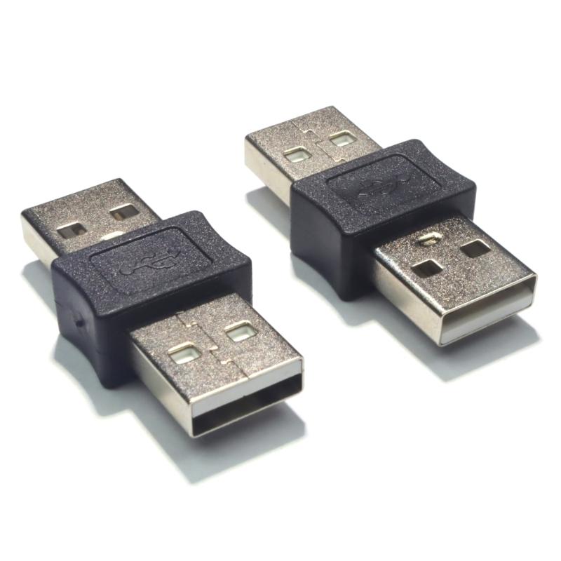 2 шт. USB 2.0 Конвертеры-переходники для изменения пола Металлическая конструкция Поддерживает зарядку 5 В Для офиса и дома