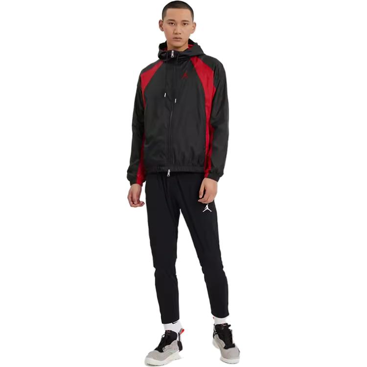 Jordan SS22 Тканая спортивная куртка с капюшоном Мужская верхняя одежда Черный DJ9829-010