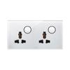 2025 LED Home Use Glass Panel Wall Light Switches Electric 220V Wall and Socket Durable  Product