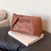 Сумка через плечо большой вместимости Новая модная популярная плетеная сумка для поездок на работу Простые сумки-клатчи Ретро вечерняя сумка Карман для телефона