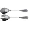 Salad Cutlery Long Spoons For Salad Fork Spoon Set 2 Pcs Silver