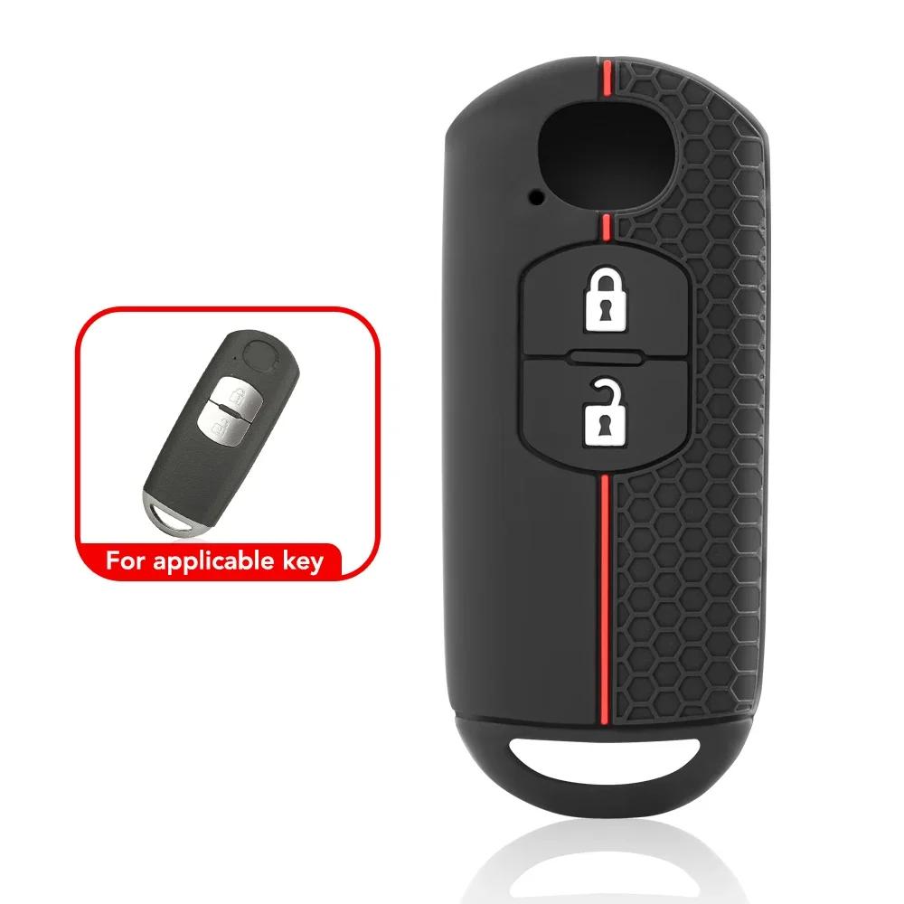 Silicone Remote Key Cover Case for MAZDA CX-5 CX-3 2 3 5 6 CX-7 CX-9 Demio Speed Miata MX5 Case 2 3 4 Button 2018 2019 2020 2021
