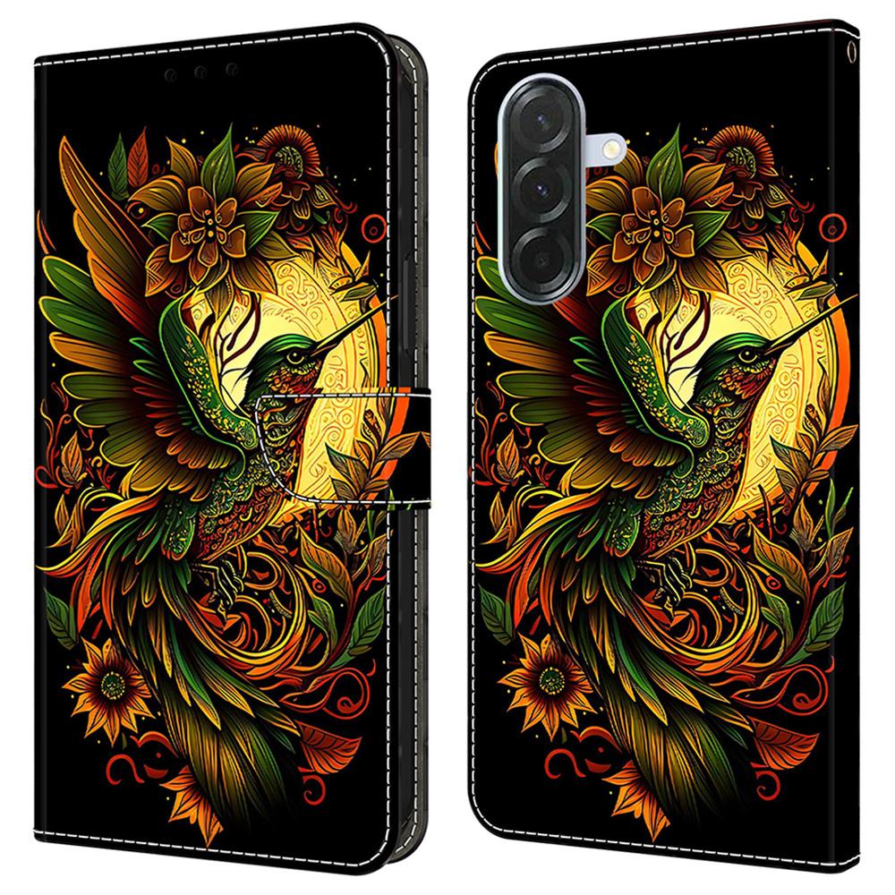 Для Samsung Galaxy A36 5G Кожаный чехол С принтом Узор Кошелек Подставка Флип-чехол для телефона