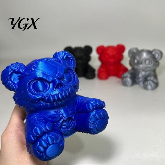 3D Molded Trailer Cover Creepy Bear Hitch Cover, Printed Exhaust Cap, Towing Durable Ball Dust Cap for Truck SUV, Halloween Car Accessory Sharp Teeth