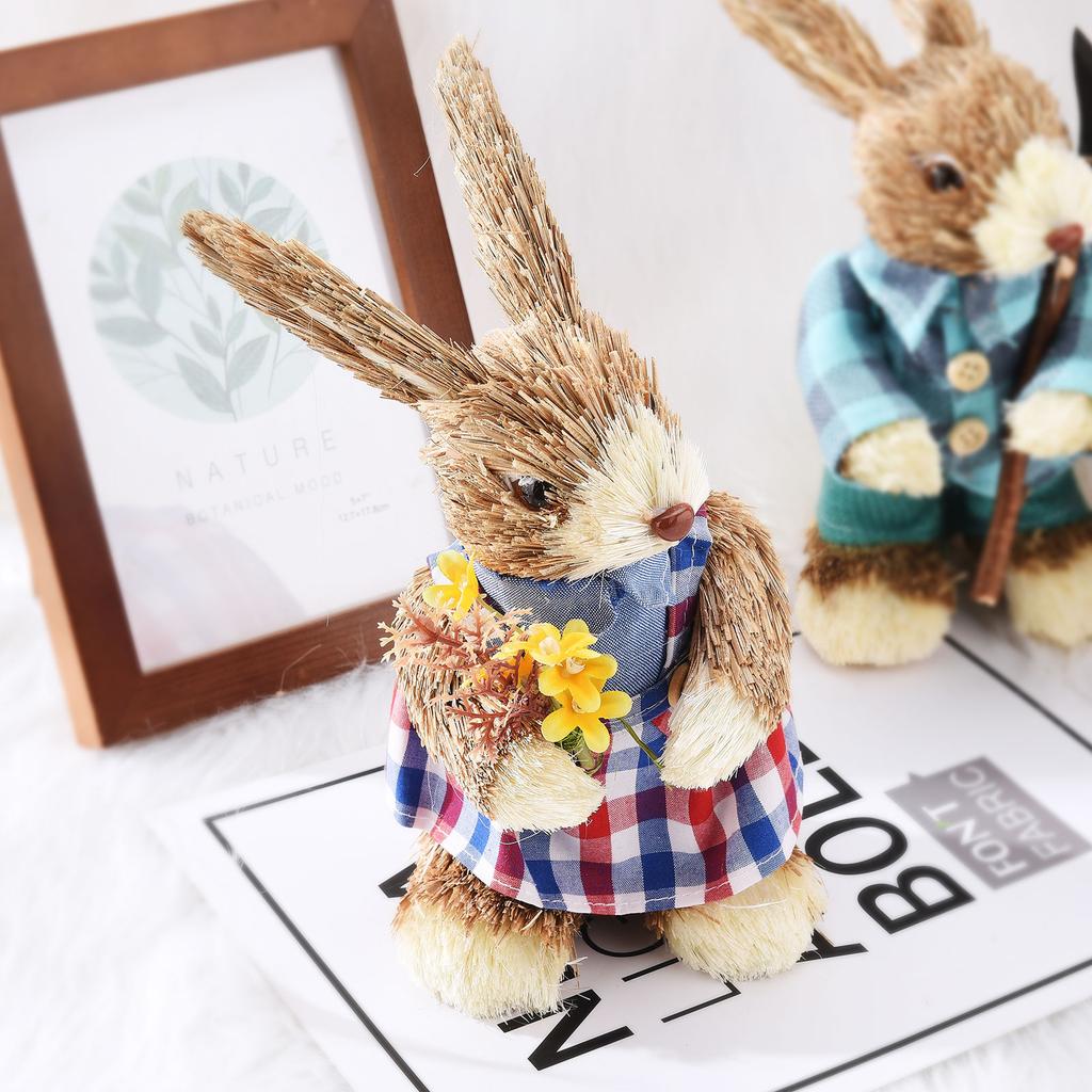 Рогоз Экологичная Яркая Цвета Реалистичная Прочная Фигурка Пасхального Кролика