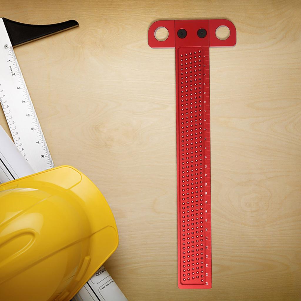 T Type Square Ruler Woodworking Aluminum Alloy Scriber Measuring Carpentry Marking Tool(T 260)