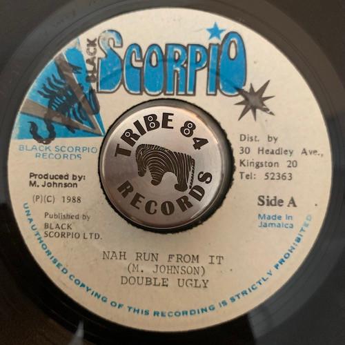 7inch Record DOUBLE UGLY - Nah Run From It NONE Black Scorpio Jamaica Reggae, Ska & Dub Used