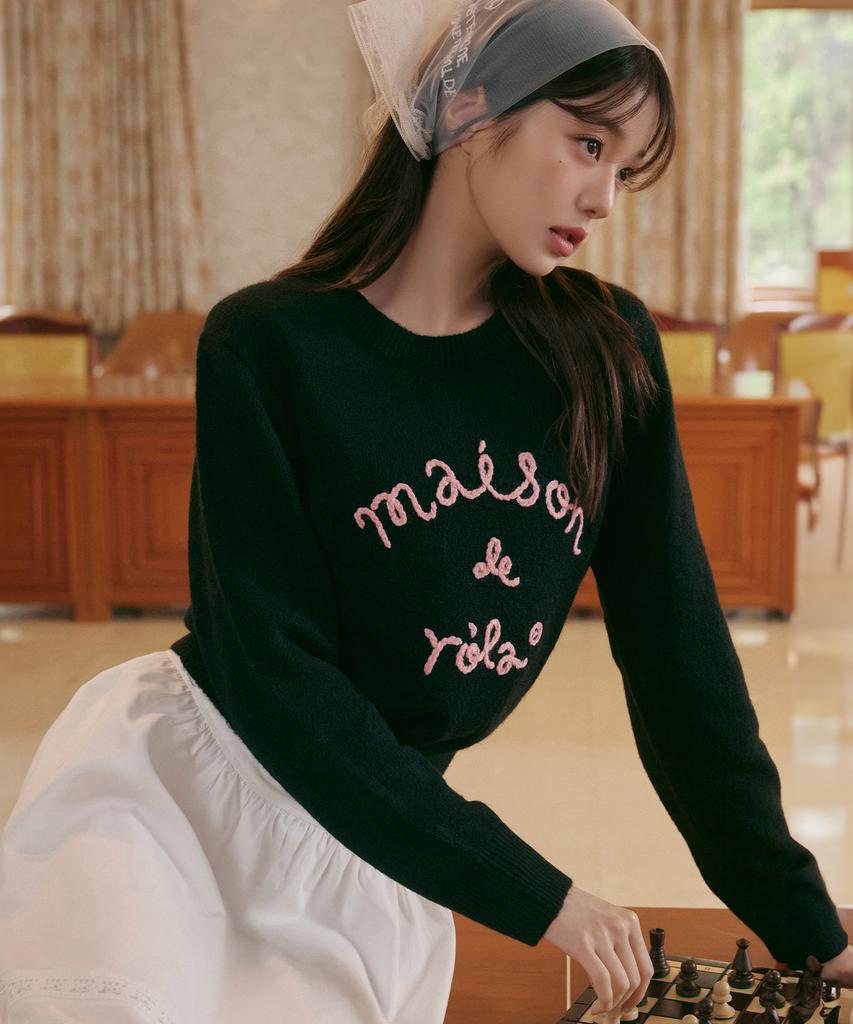 ROLAROLA Maison De Rola Embroidery Knit Black