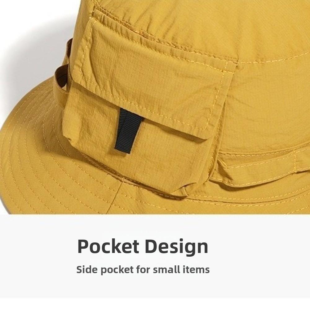Pocket Design Foldable Bucket Hat Anti-UV Sun Protection Hat Waterproof Sun Hat Sunscreen Cap