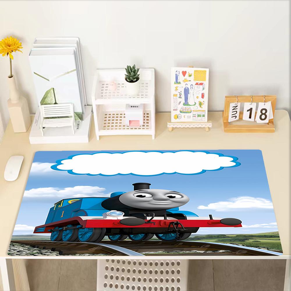 Thomas Theme Mouse Pad, Non Slip Rubber Base, Multifunctional Office & Home Decor, Perfect for Workspace Personalization.