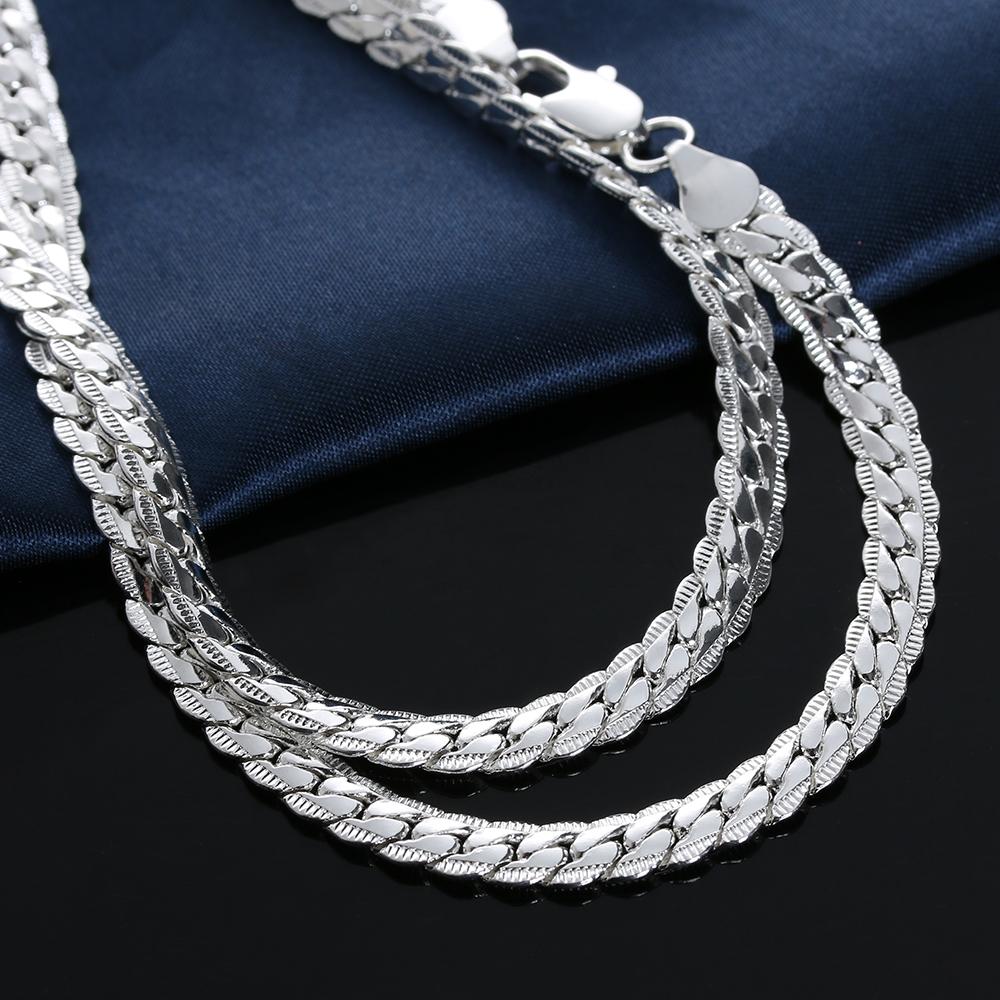 Gift Jewelry Charms Necklace 5MM Silver Plated 20" Inch Chain