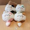 Cartoon Cat Soft Tail Plush Keyring Pendant Stuffed Cat Keyring  Grab Machine Doll Toy