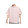 Solid Color Single-Breasted Casual Moisture-Wicking Short Sleeve Shirt Men Shirts Pink DM8686-222