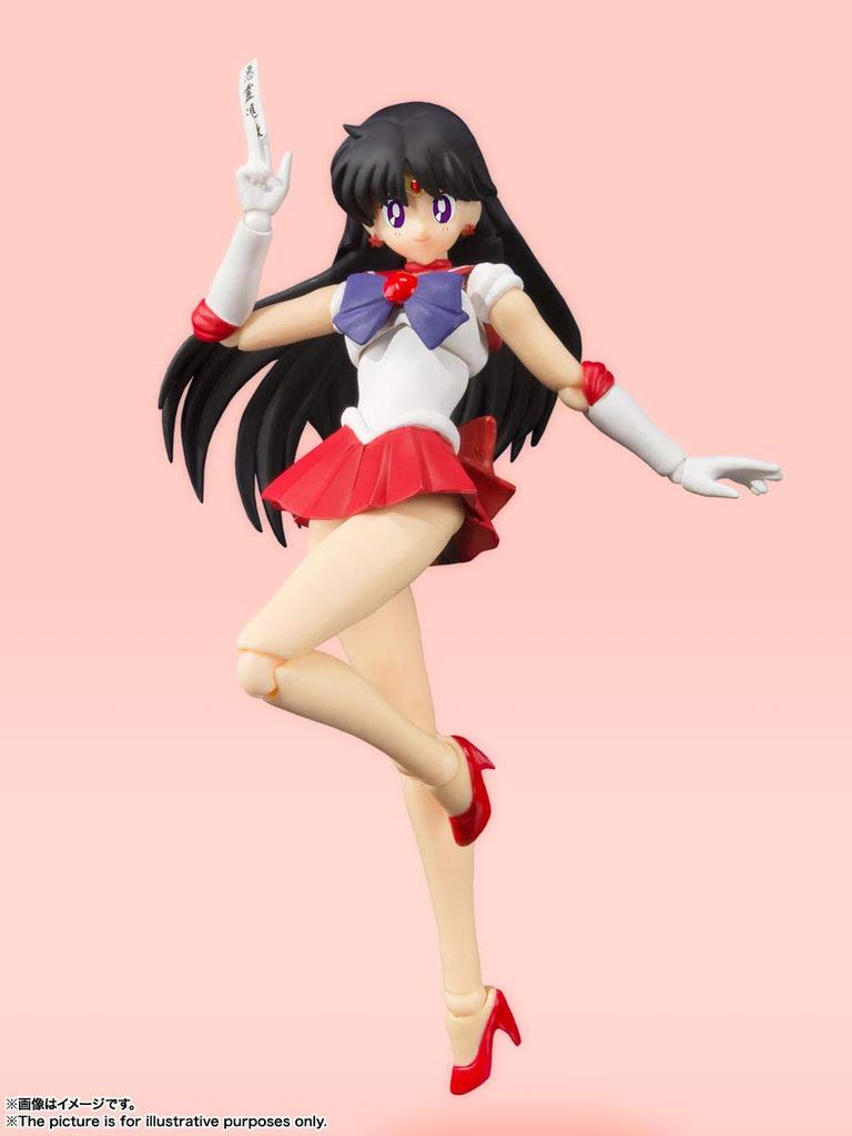 TAMASHII NATIONS Сейлор Мун Сейлор Марс Цветная 140 мм окрашенная подвижная фигурка SHFiguarts - Анимационная версия - Приблизительно. АБС и ПВХ