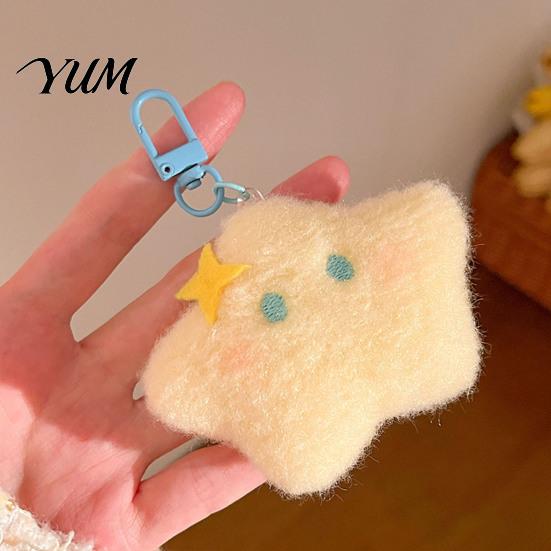 Charming Accessories for Totes Star Moon Plush Pendant, Cute Keychain Charm Adorable Charms Students with Lobster Clasp, Soft Stuffed Pendant