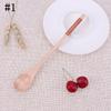 Kitchen Dining Desserts Condiment Rice Soup Kids Spoon Tea Scoops Long-handled Wooden Spoons