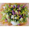 Diamond Painting Cross Stitch Floral Vase Crystal Needlework Diamond Embroidery Purple Flowers Decor