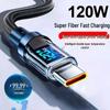 120W Dual-Head Type-C Fast Charging Cable for Apple & Huawei Honor