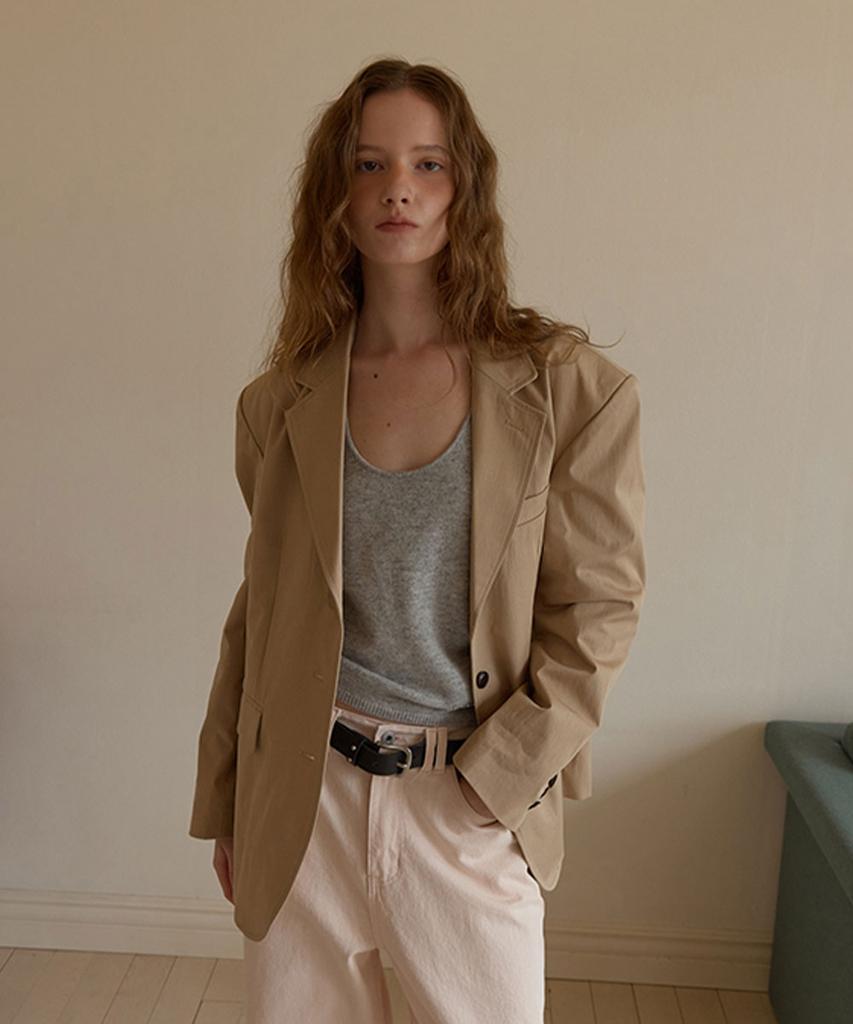 APPAREL ARCHIVE Rivlet Single Cotton Jacket - Beige