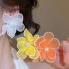 Iron Wire Iron Mesh Flower Earrings Big Floral Exaggerated Women Floral Ear Studs Pearl Jewelry Accessories Ladies Stud Earrings