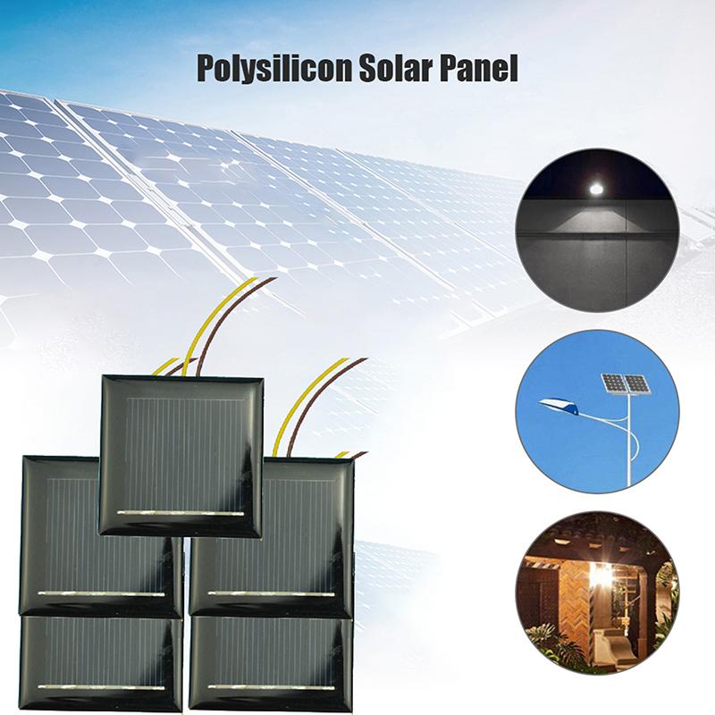 2 В 130 мА 0,26 Вт Солнечная панель Эпоксидный лист Поликристаллическая солнечная панель Ячейка DIY Светодиодный садовый светильник Портативное солнечное зарядное устройство для мобильного телефона