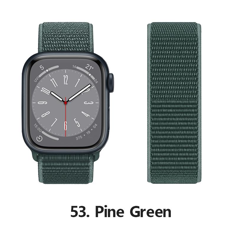 Нейлоновый ремешок для Apple Watch 10 Ремешки 46мм 44мм 40мм 45мм 41мм 49мм 42мм 38мм Браслет Correa iwatch Серия 8 se 7 6 3 9 11 40 мм