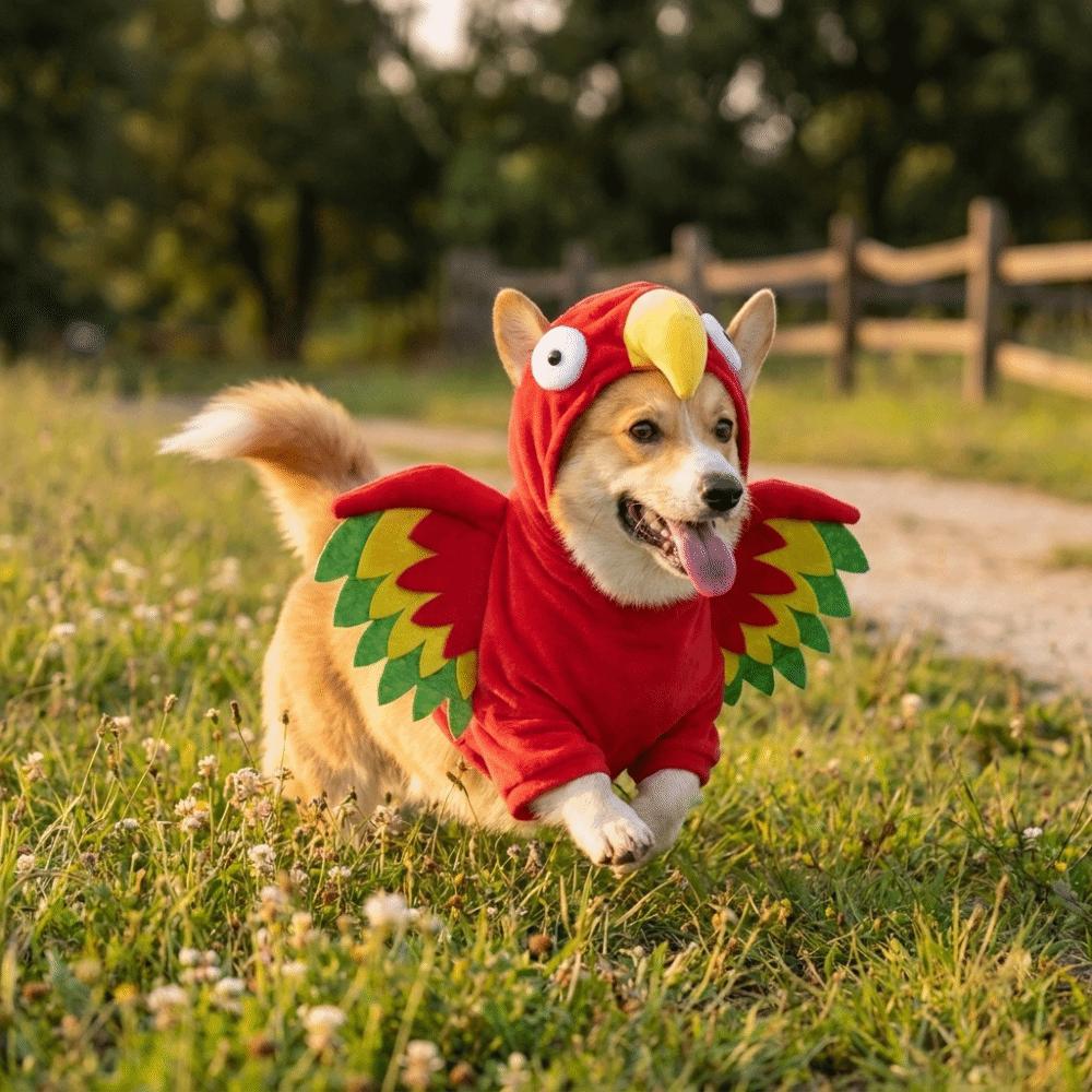 Wings Dog Hooded Transformation Outfit Big Eyed Turkey Shaped Turkey Cosplay Clothes Cat Dog