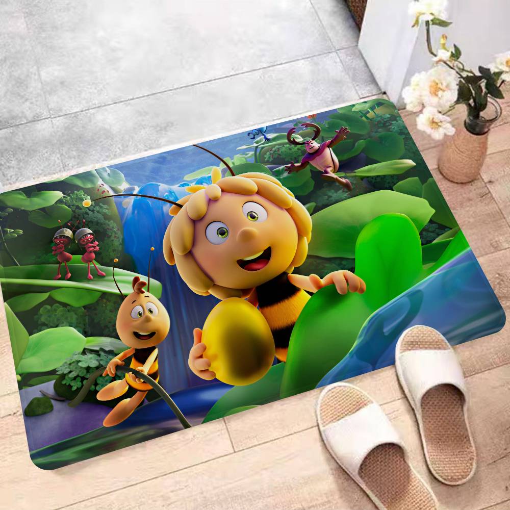 Bee M-Maya Floor Mat Kids Room Bedroom Decoration Balcony Anti-Slip Doormat Living Room Welcome Rug