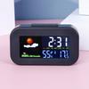 Large Screen Weather Station Clock Brightly Colored Temperature Humidity Monitor  Home Users