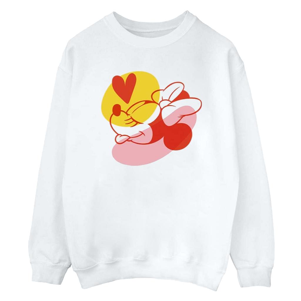 Disney Womens/Ladies Minnie Mouse Tongue Heart Sweatshirt