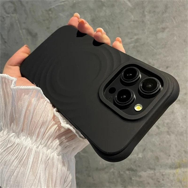 Роскошный жидкий силиконовый чехол с пульсацией для Magsafe, магнитный чехол с беспроводной зарядкой для iPhone 15 14 Plus 13 12 Pro Max, мягкий противоударный чехол