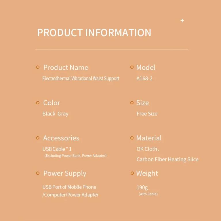 Electric Heated Waist Massager Hot Belt Pad Back Anti Pain Relief USB Vibration Lumbar Band Heating Protector Support Therapy