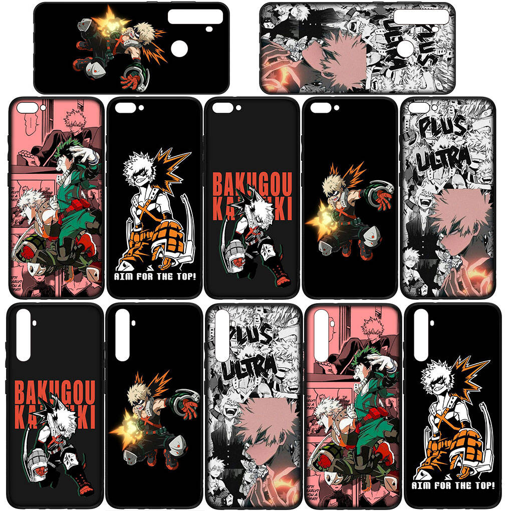 Чехол для iPhone 17 16 15 Xiaomi Poco Redmi Note 14 13 12 Pro Max Samsung Galaxy S25 S24 S23 OPPO Huawei Бакуго Кацуки Моя геройская академия Чехол для телефона