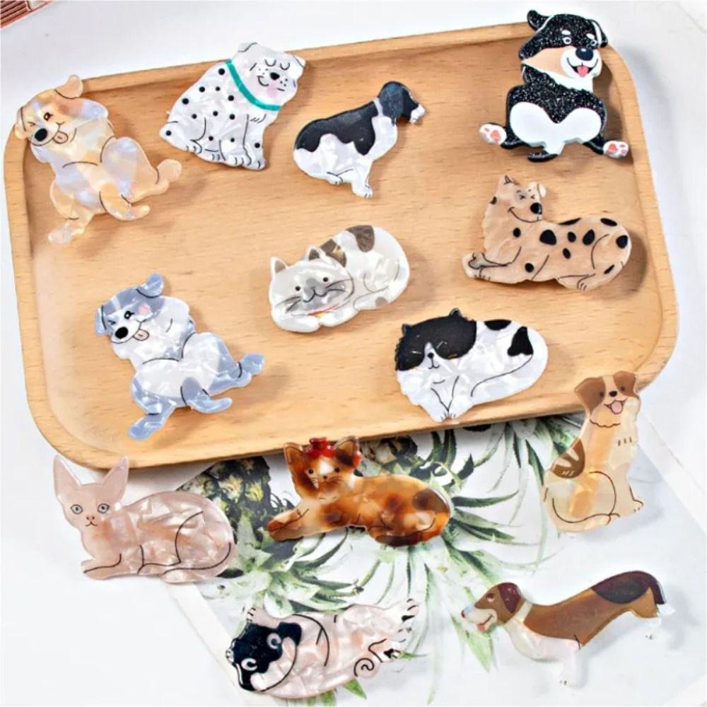 Duckbill Clip Animal Hairpin Dog Puppy Cat Hair Clip Personalized   Female