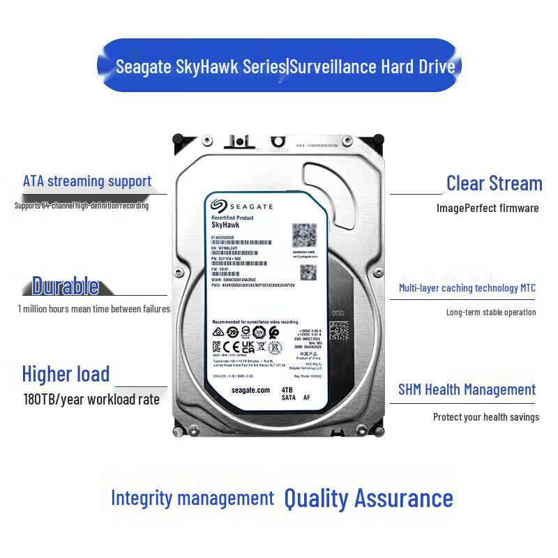 Seagate SkyHawk 4TB Surveillance Hard Drive