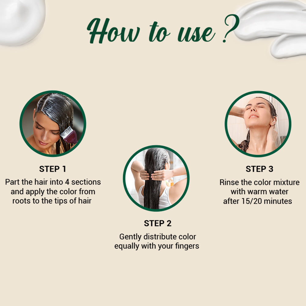 Biotique Herbcolor Ammonia Free Hair Color 50g + 110ml | Organic Herbal Extracts | Natural Shine | Grey Coverage | Lasts 26 Washes | Brown 4N