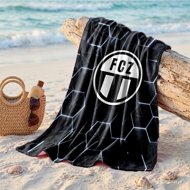 FC Zürich Print Microfiber Beach Towel Quick Dry Absorbent Large Towel For Beach Swimming Travel