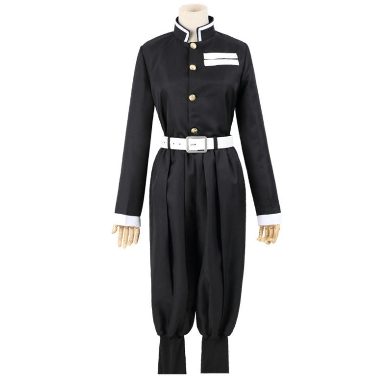 Аниме Demon Slayers Kimetsu no Yaiba Косплей Костюм Топ Куртка Брюки Черная команда Унисекс Униформа Комплект Хэллоуин Рождественская одежда