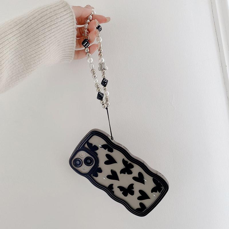 Браслет-цепочка с бисером в виде медведя-щенка для мобильного телефона, ремешок для телефона с защитой от потери, брелок с бусинами и подвеской для Xiaomi, iPhone