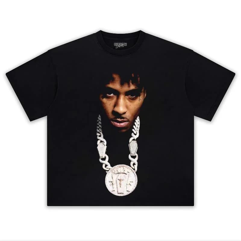 2026 Футболки рэпера YoungBoy Never Broke Again Летняя мода Хип-хоп Винтаж Высококачественный хлопок Короткий рукав Оверсайз Футболка