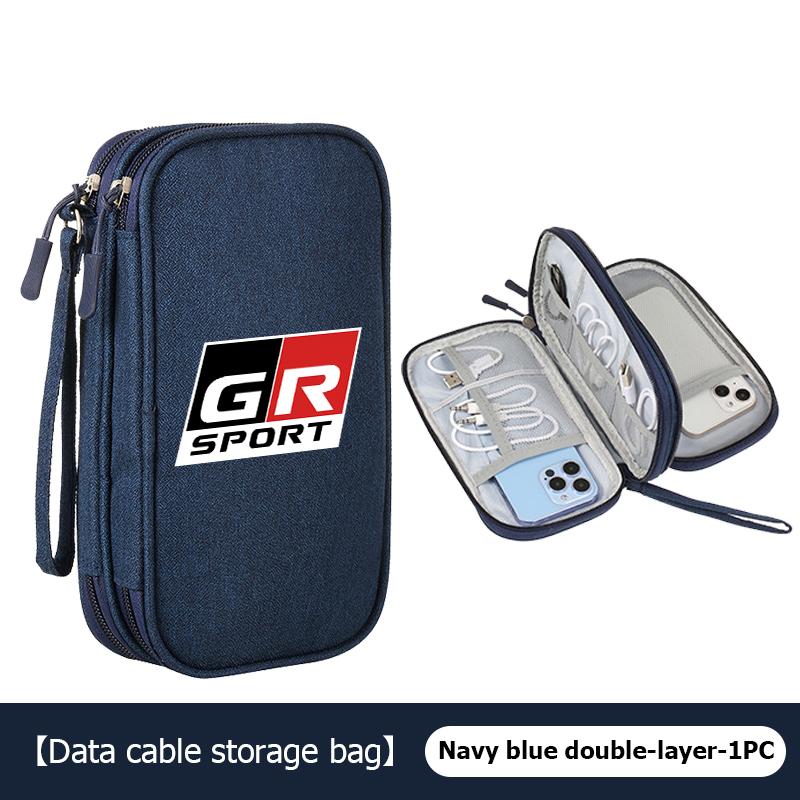 For S5 Data Cable Storage Bag Travel Portable Digital Accessories Organizer Bag Camry Highlander C-HR Hilux Vios Rav4 Prius JH5