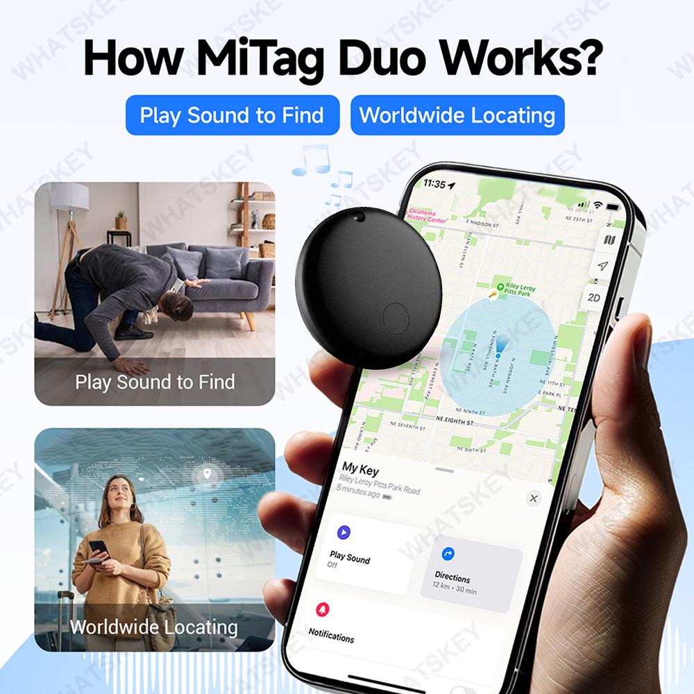 Двойная система Google Find My GPS-трекер Работает с Android IOS Google Location GPS-трекер Отслеживание Поиск ключей Защита-Безопасность