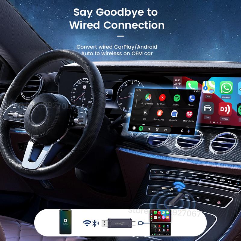 CarlinKit MINI 5 Pro Wireless CarPlay Adapter Plug and Play Android Auto Box USB Dongle for OEM Car WiFi Bluetooth Auto Connect
