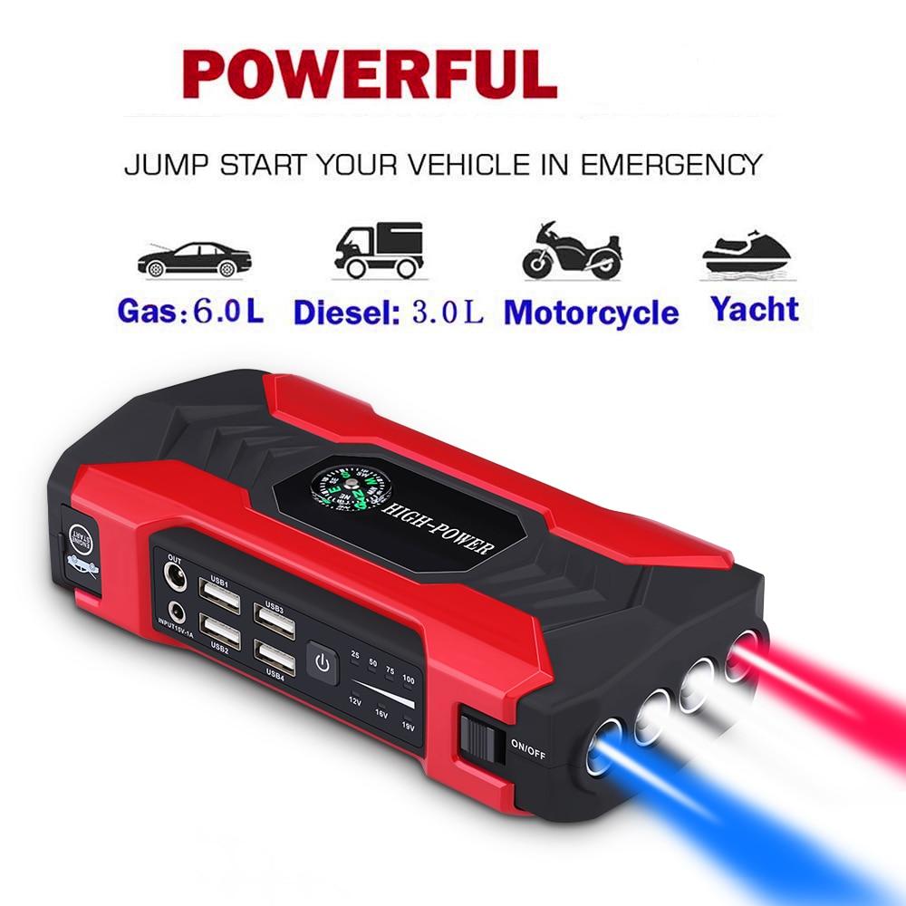 20000 мАч Автомобильный стартер Power Bank 200-600A Портативное зарядное устройство Автомобильный усилитель 12 В Автоматическое пусковое устройство Аварийный аккумулятор Запуск автомобиля