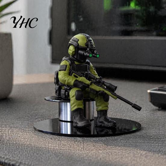 Tactical Car Interior Ornament 3D Printed Soldier Desktop Figurine, Military Model, Miniature Action Figure for Home Office Decor And Lovers