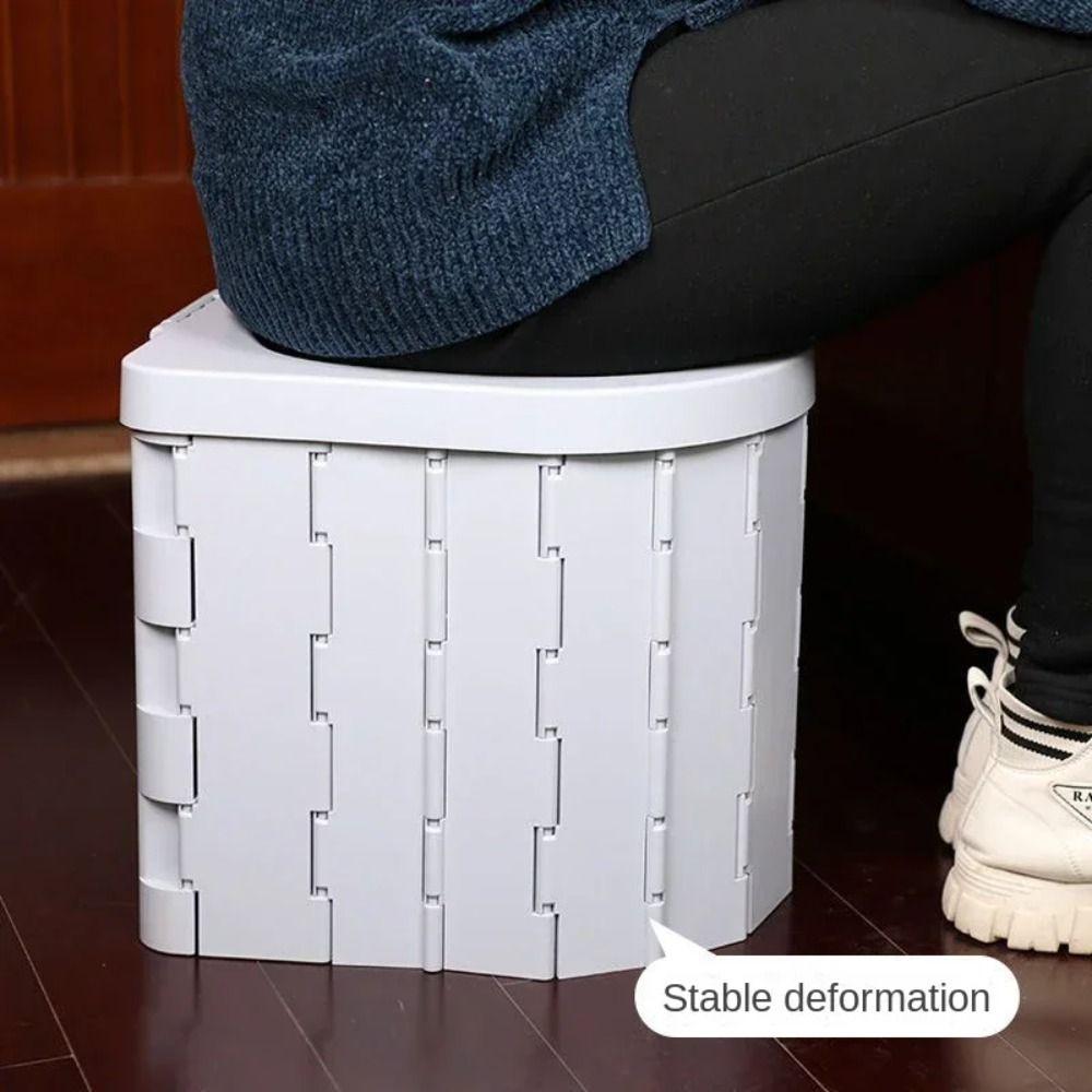 One-piece Design Folding Toilet Use Garbage Bags Camping Toilet Portable Toilet Car Trip